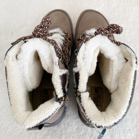 JBU Women's Alexa Water Resistant Winter Boots, Faux Fur Lining, Taupe, Size 9M - Picture 8 of 8